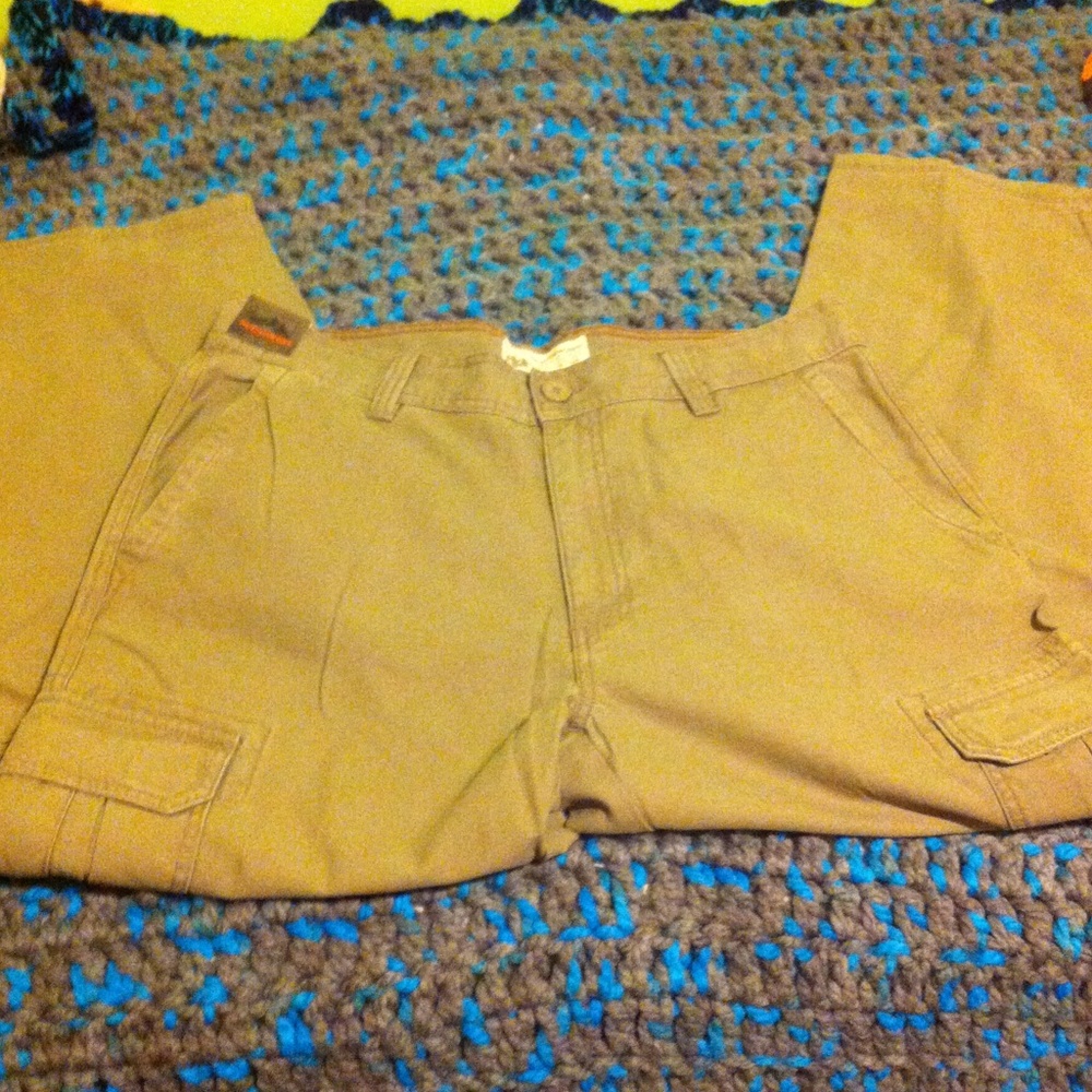 Men's cargo khaki pants.