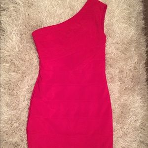 Red One Shoulder Dress