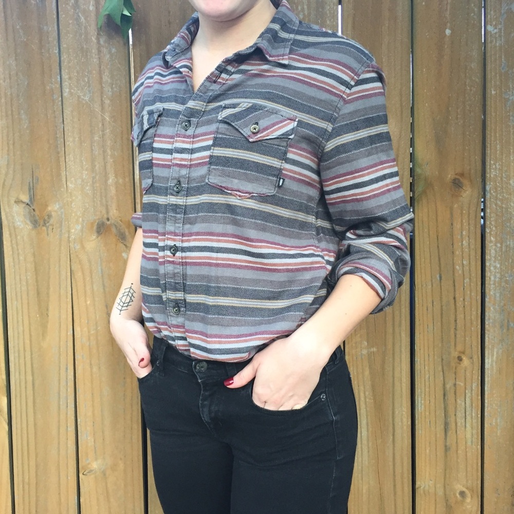 Vans Striped Button Up