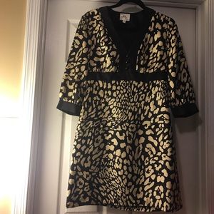 Milly of New York Silk Leopard print dress