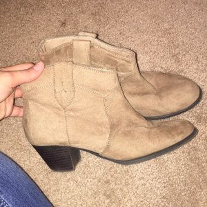 Gently used suede booties