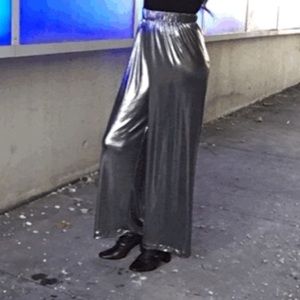 American Apparel Metallic Wide Leg Pants