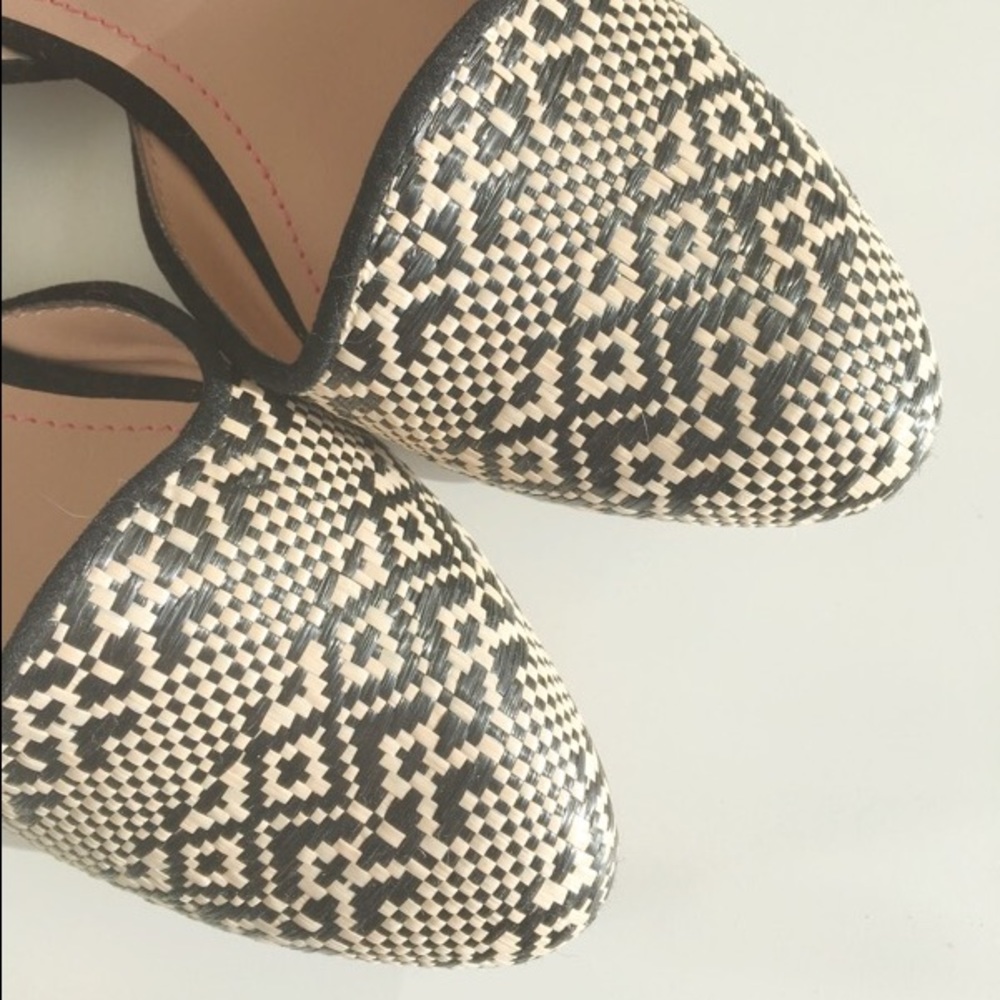 Betsey Johnson Tribal Black and White Flats
