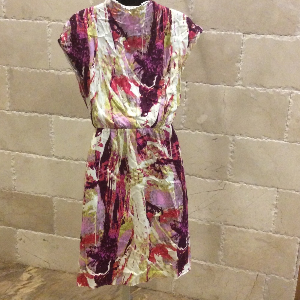 Antonio Melani 🌺 Multi-Colored Wrap Dress Size 2 - Picture 3 of 4