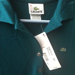 Lacoste polo shirt, teal, size 38, new with tags!
