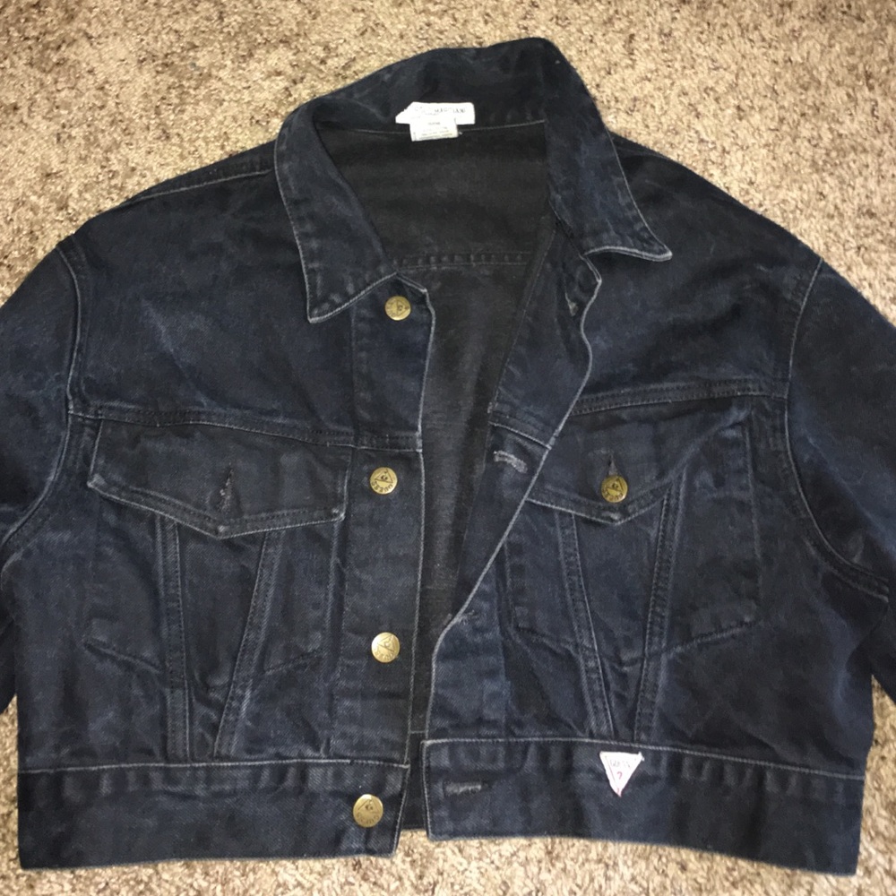 Vintage Guess Denim Jacket Black size SMALL