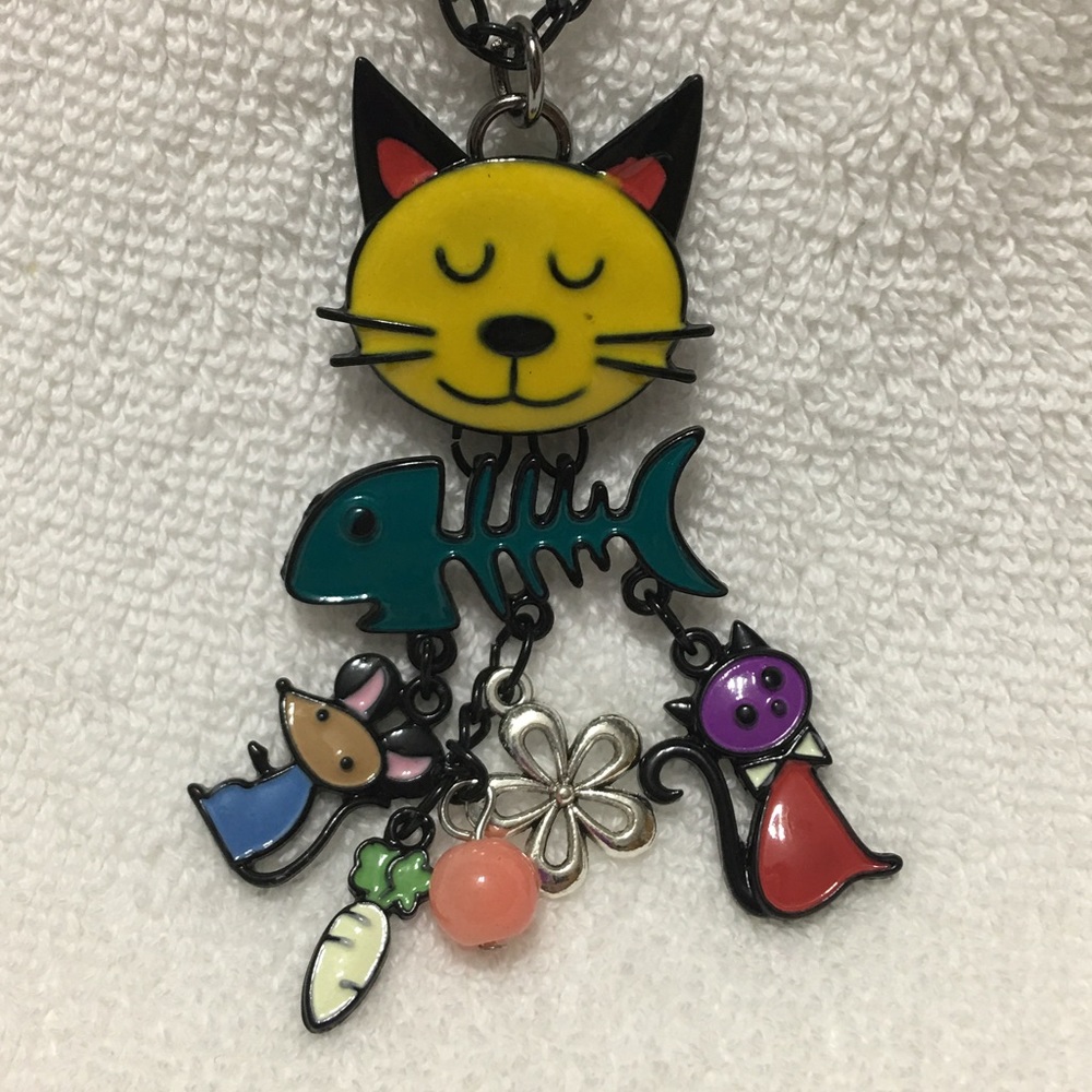Cat & Charms Necklace - Picture 2 of 4