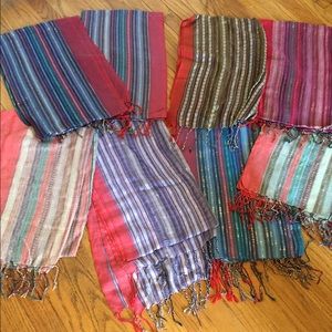 Scarves from India - brightly colored and chic!
