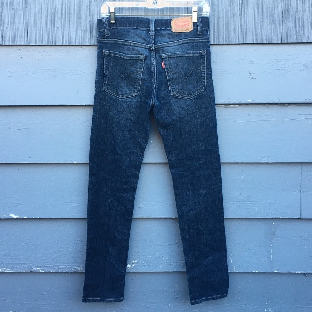 Levis 510 Skinny Jeans Boy 18 Dark Wash distressed