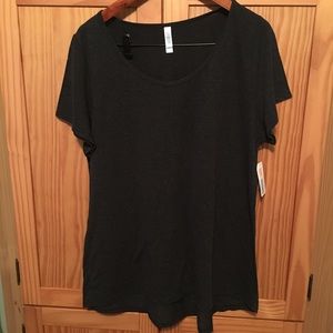 LuLaRoe Very Dark Heather Grey Classic Tee