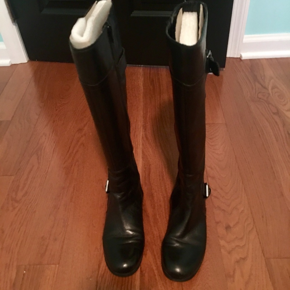 Nine West Vasookie Leather Riding Boots