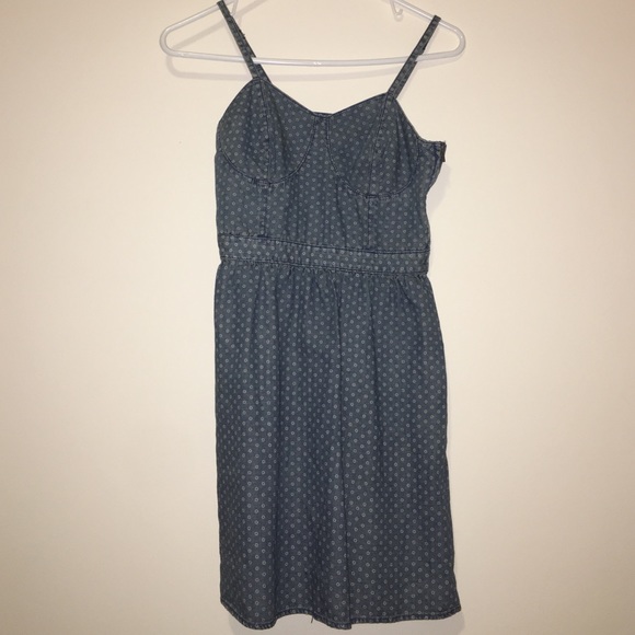 Polka dotted jean dress - Picture 1 of 4