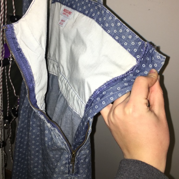 Polka dotted jean dress - Picture 3 of 4