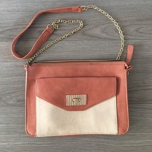 Nude pink crossbody purse/ clutch