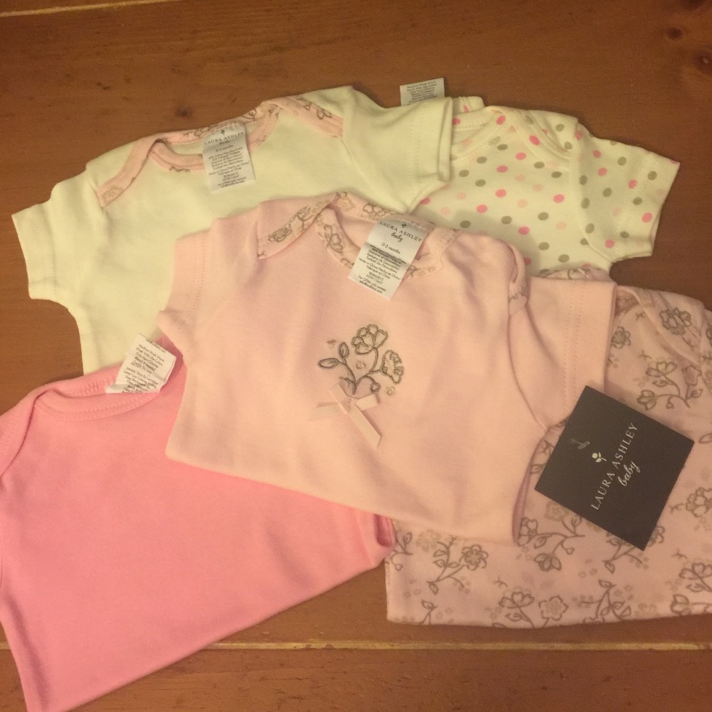 Set of 5 NWT Laura Ashley Onsies