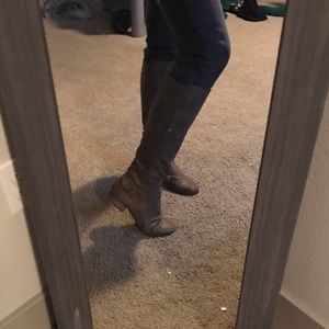 Tan knee high boots with small heel!!