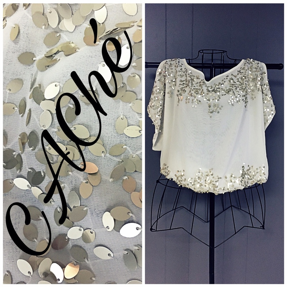CAChé Cream sequin blouse!