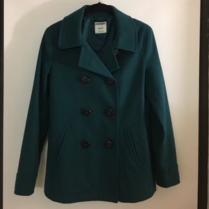 Old Navy Wool-Blend Pea Coat (Green)