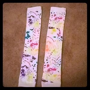 Paint splattered Leg warmers