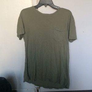 Plain navy green shirt with a pocket