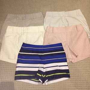 Five pairs of size 00 shorts