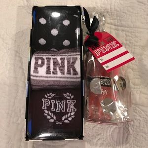 NWT PINK sock set & mini warm and cozy set