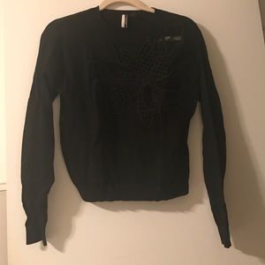 TOPSHOP Sweater W/ Floral Detail