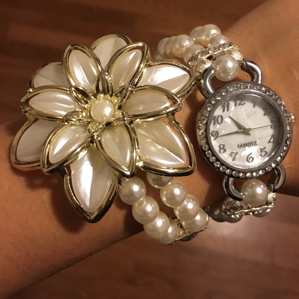 Watch flower bracelet