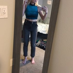 Velvet aqua crop top!