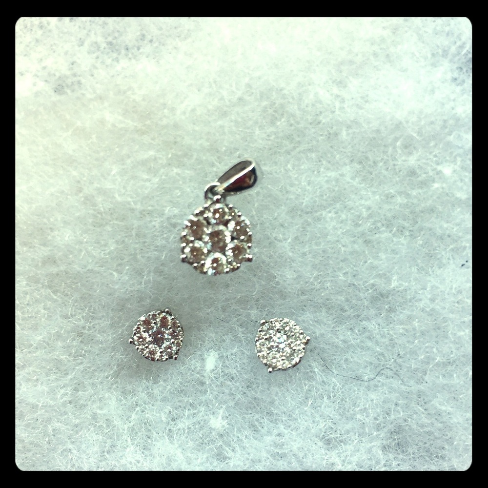 14k white gold & diamonds