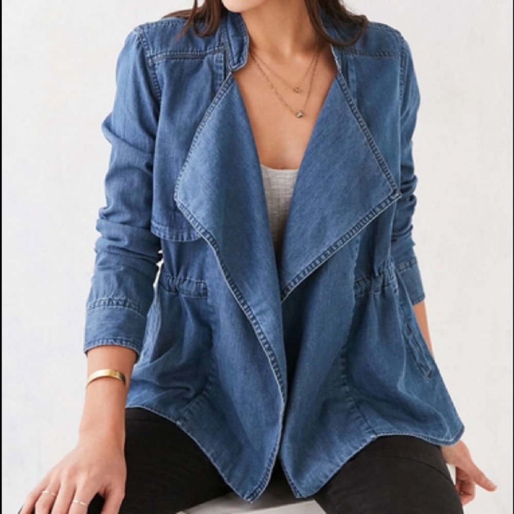 Silence + Noise Kirra Swing Chambray Trench Coat