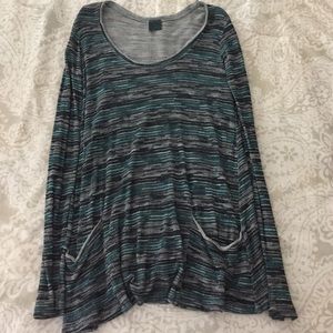 Left of Center scoop neck tunic with pockets