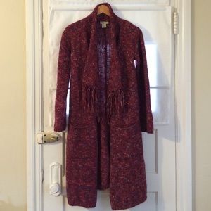 Lucky Brand Fringe Cardigan