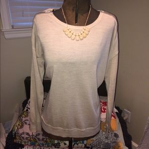 J Crew sweater with zipper detail
