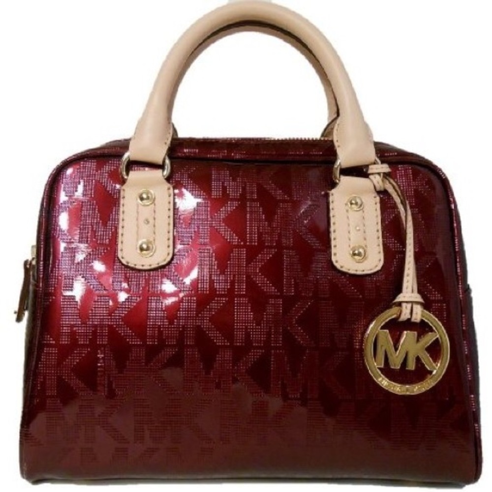 Authentic Michael Kors Burgandy Satchel carried 2x