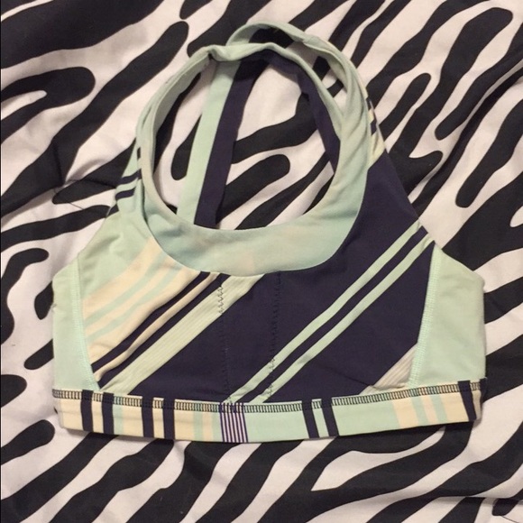White and blue Lululemon Run Stuff Your Bra - Picture 1 of 3