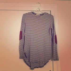 Navy striped shirt