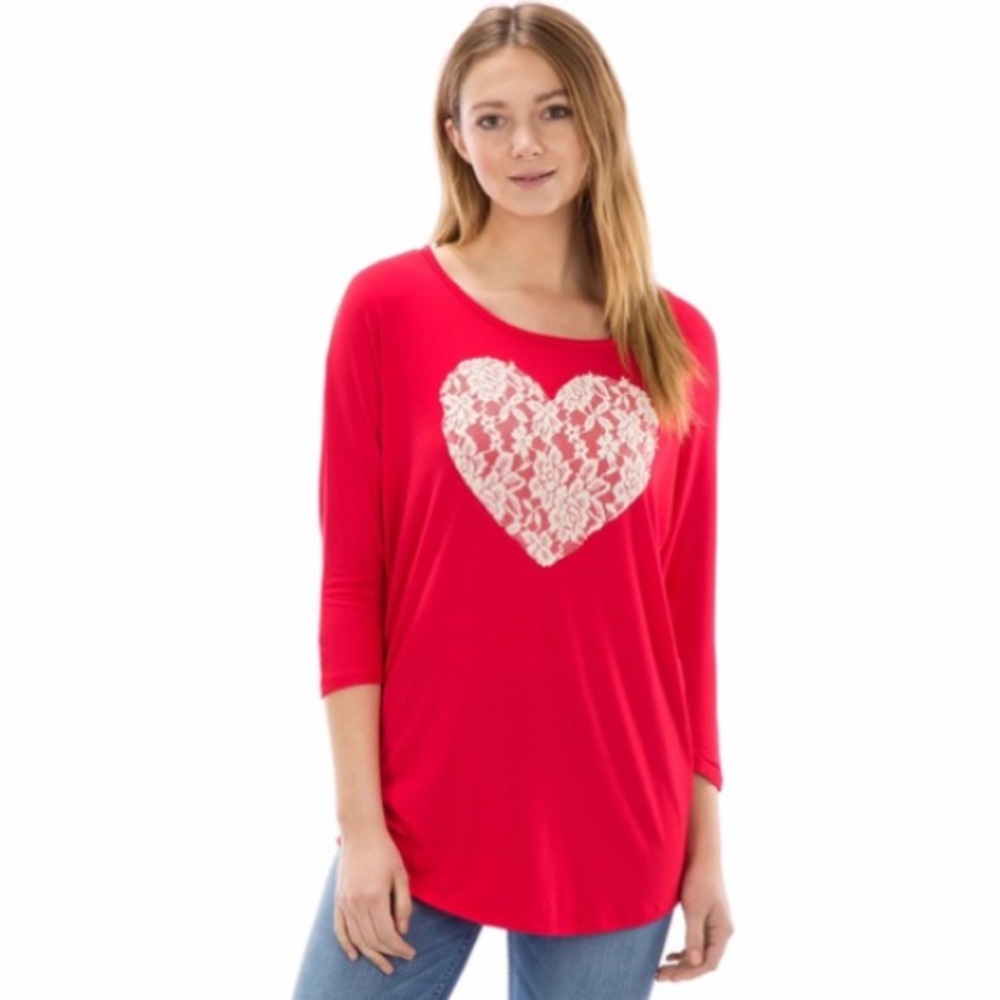 Super cute red heart shirt ❤❤❤