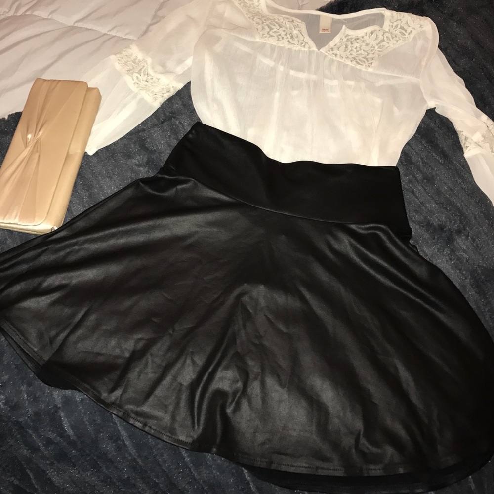DONATED!!  Faux leather / vegan mini skirt 