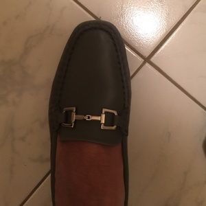 Gucci Grey Leather Loafers