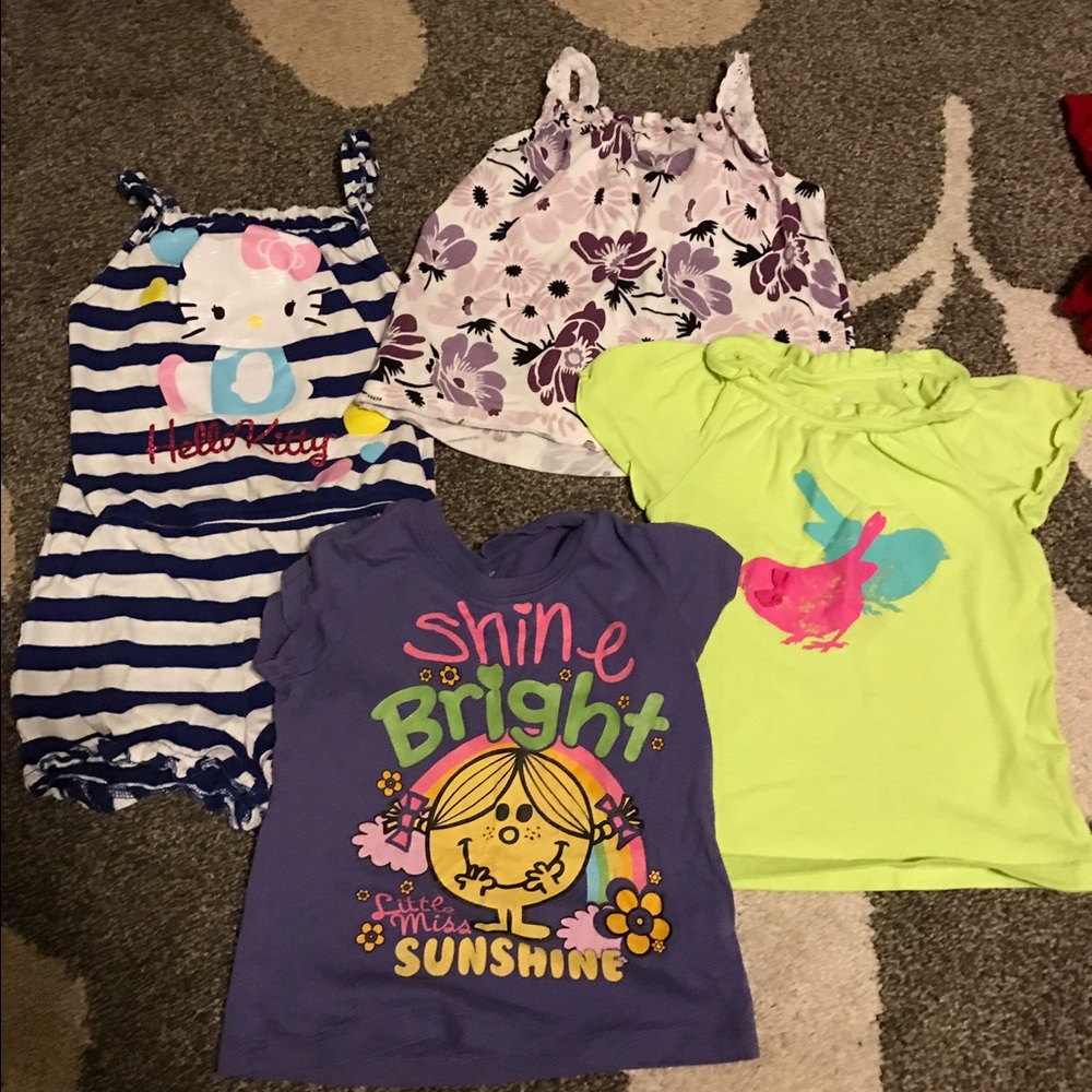 4T - lot of 4 short sleeve shirts. 💕 Adorable