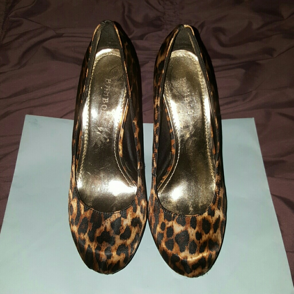 Leopard BAMBOO Platform Heel