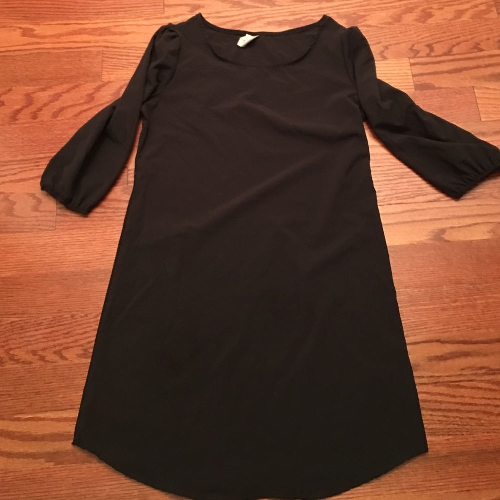 3/4 black shift dress size small