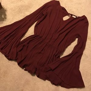 maroon romper from Buckle