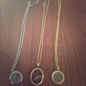 Locket necklaces and charms.