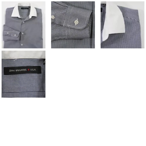 JOHN VARVATOS ⭐️ USA  BUTTON DOWN SHIRT SZ 14 - Picture 2 of 4