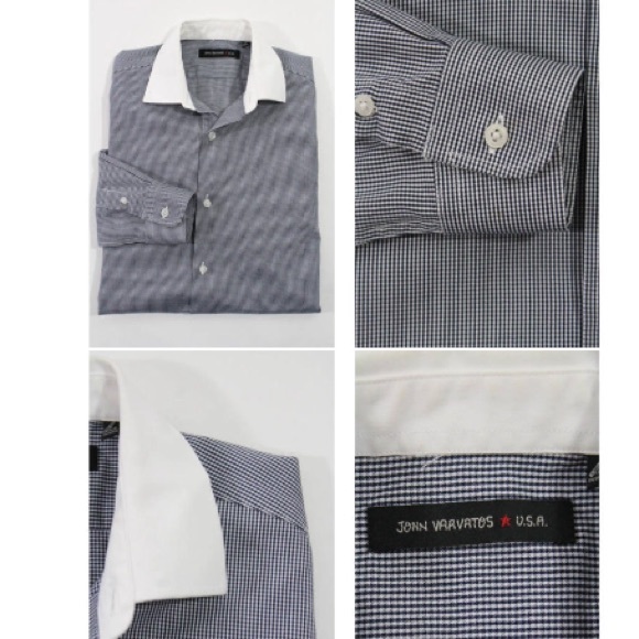JOHN VARVATOS ⭐️ USA  BUTTON DOWN SHIRT SZ 14 - Picture 4 of 4