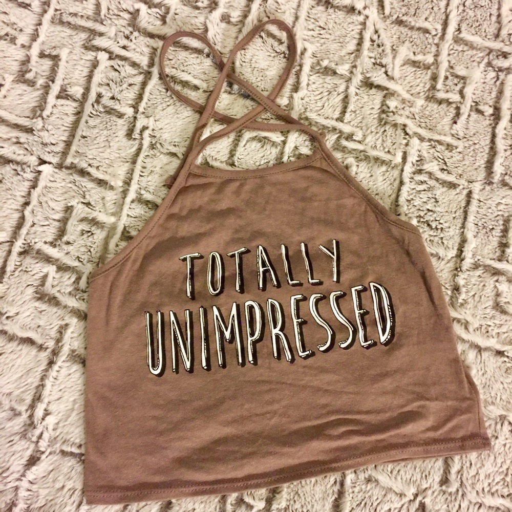 "Totally Unimpressed" crop top