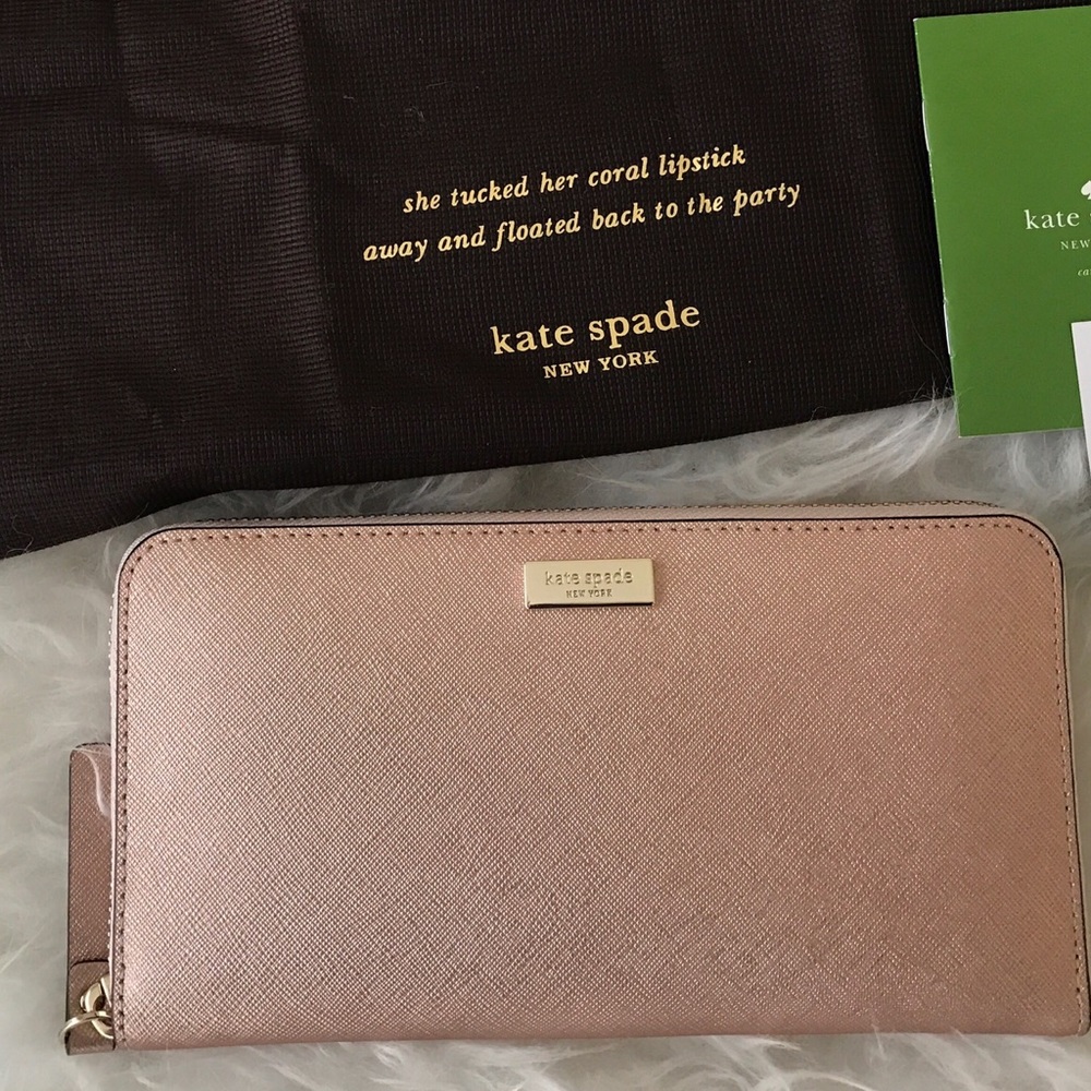Kate Spade 'Newbury Lane' Rose Gold wallet