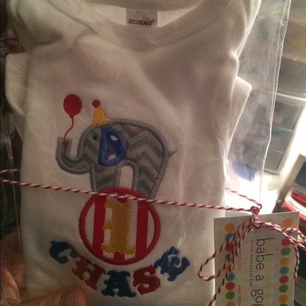 12 month 1st birthday Onesie. CHASE